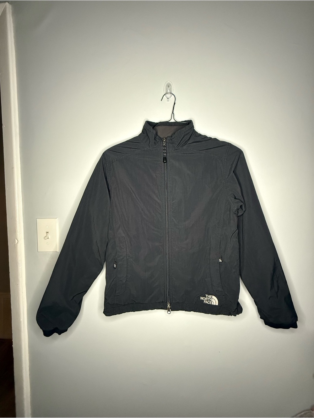 The North Face Black Men's Windbreaker Jacket with Logo